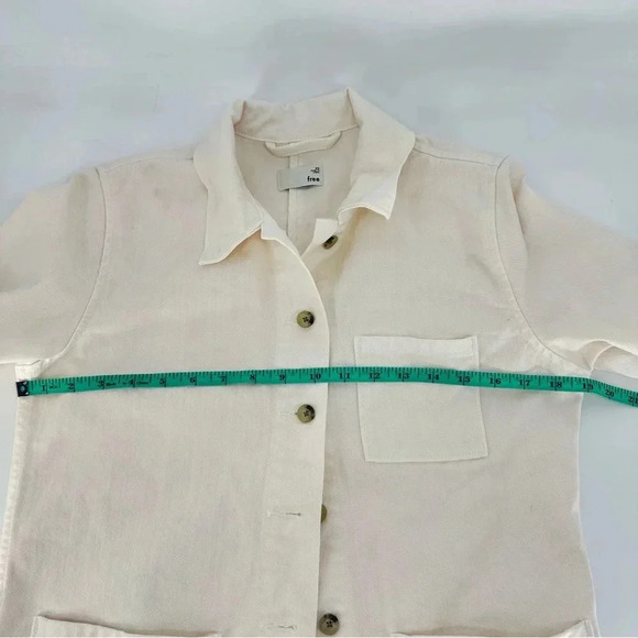 Aritzia Wilfred Free White Abigail chore coat Shacket Denim Jacket Size XS - Picture 10 of 13